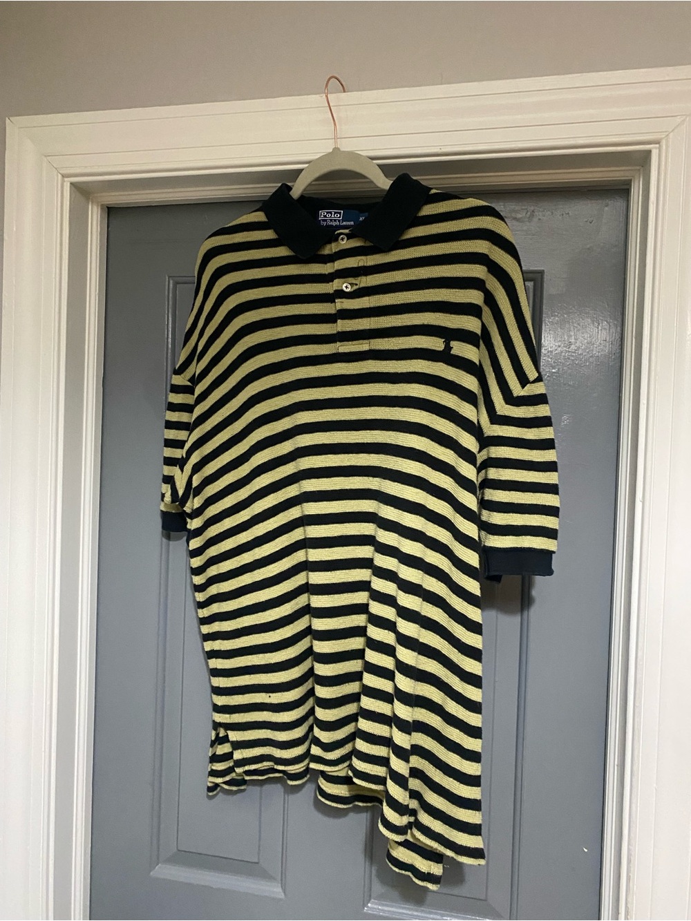Ralph Lauren Striped Black and Gold Polo Shirt